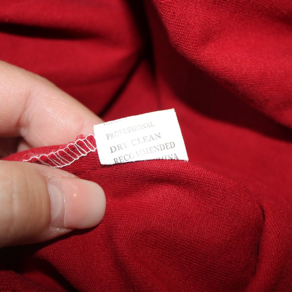 SALE! ZILCREMO Denim Shirt Dress Long Sleeve Button Down Casual RED XL NWT's - Picture 16 of 16